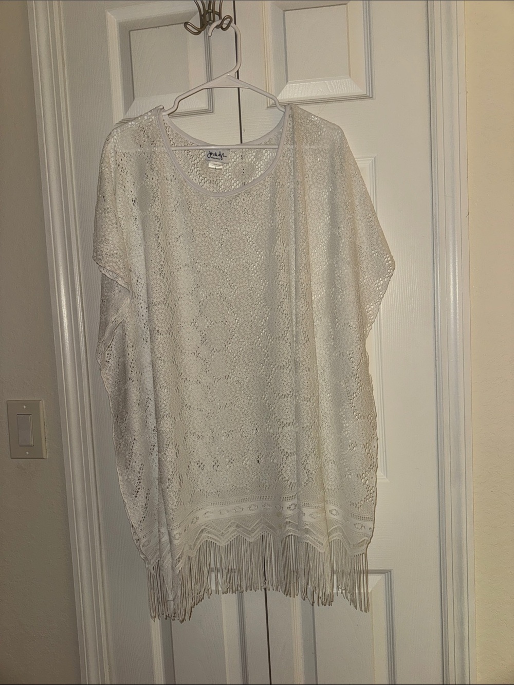 Jordan Taylor crotchet fringe tunic / swim cover